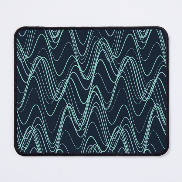 Item preview, Abstract Dark Teal Wavy Line Pattern designed and sold by GraphyLab.