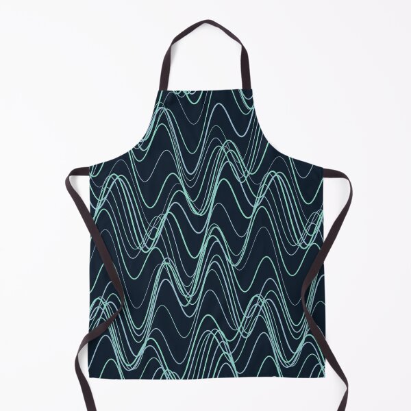 Item preview, Abstract Dark Teal Wavy Line Pattern designed and sold by GraphyLab.