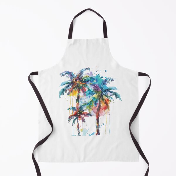 Item preview, Watercolor Tropical Palm Trees | Abstract Beach Paradise Art designed and sold by Awarrie.