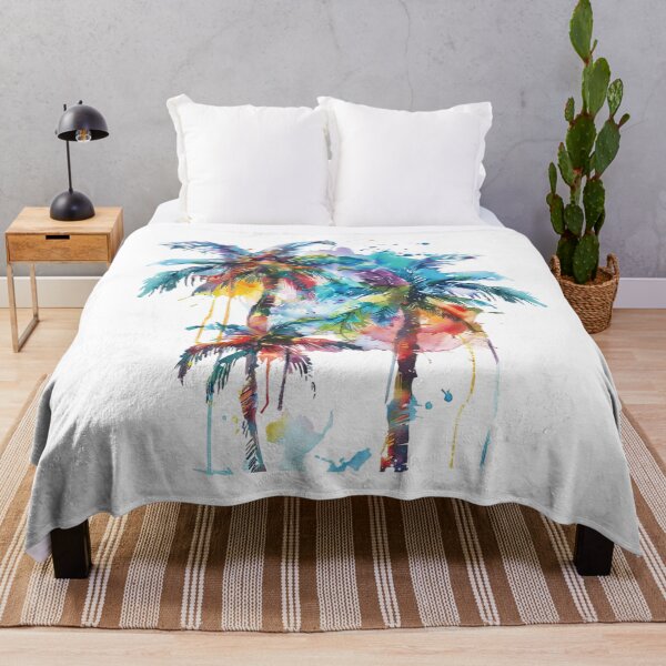 Item preview, Watercolor Tropical Palm Trees | Abstract Beach Paradise Art designed and sold by Awarrie.