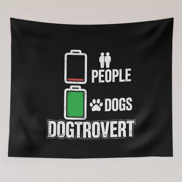 Item preview, Low Battery People Full Battery Dogs - Funny Dogtrovert Design designed and sold by Neurospicy Trolls.