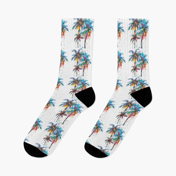 Item preview, Watercolor Tropical Palm Trees | Abstract Beach Paradise Art designed and sold by Awarrie.