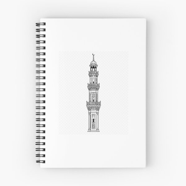 Item preview, Mamluk Minaret | Historic Cairo Islamic Architecture | Black and White Vector designed and sold by DesertInkArt.