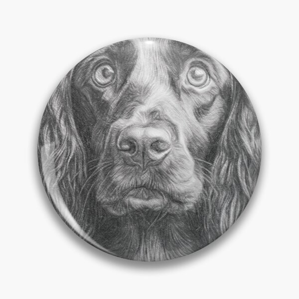 Item preview, Working Cocker Spaniel Pencil Sketch – Black and White Dog Art Portrait designed and sold by Leon Woods Pencil Art.