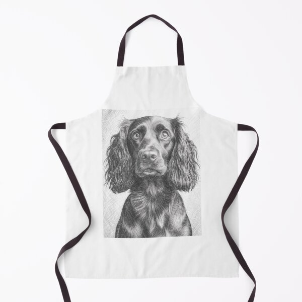 Item preview, Working Cocker Spaniel Pencil Sketch – Black and White Dog Art Portrait designed and sold by Leon Woods Pencil Art.