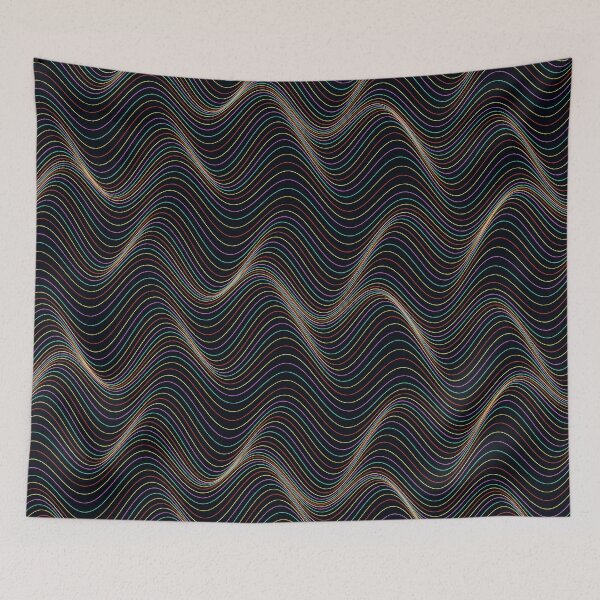 Item preview, Abstract Multicolor Neon Wavy Contour Pattern designed and sold by GraphyLab.