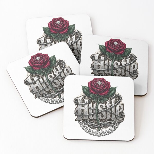 Item preview, Hustle Diamond Rose & Chain designed and sold by INKRebelGraphic.