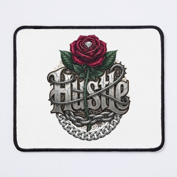 Item preview, Hustle Diamond Rose & Chain designed and sold by INKRebelGraphic.