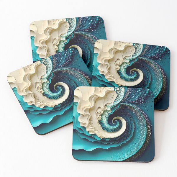 Item preview, Elegant Swirling Formations of Blue and White designed and sold by Vicky Brago-Mitchell®.
