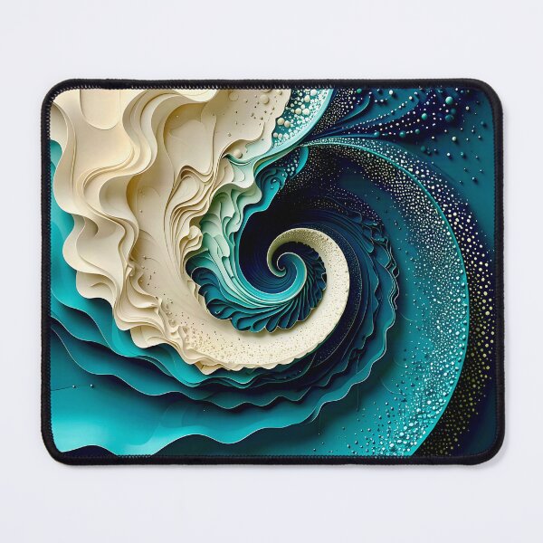 Item preview, Elegant Swirling Formations of Blue and White designed and sold by Vicky Brago-Mitchell®.