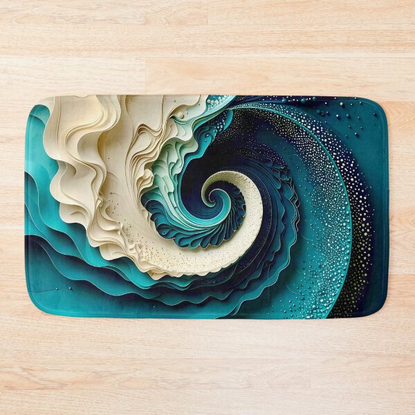 Item preview, Elegant Swirling Formations of Blue and White designed and sold by Vicky Brago-Mitchell®.