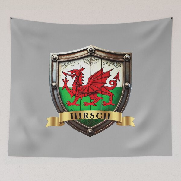 Artikelvorschau, Hirsch Welsh Heritage Wappenschild entworfen und verkauft von Highlandkings.