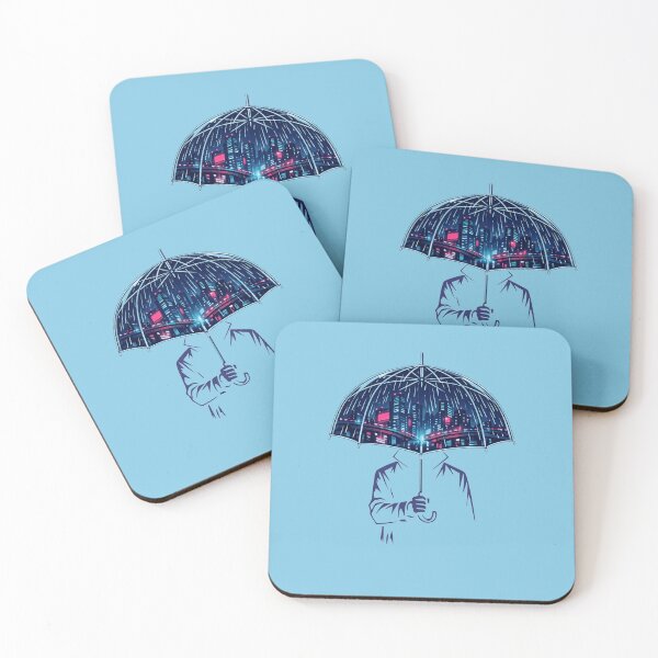 Item preview, Retrowave City Inside My Umbrella designed and sold by KungPowUnicorn.