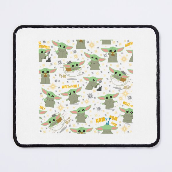 Item preview, Copy Of Grogu Baby Yoda Seamless Pattern Galactic Stars Mandalorian Star Wars Fan Art White Background designed and sold by rickeywatt.