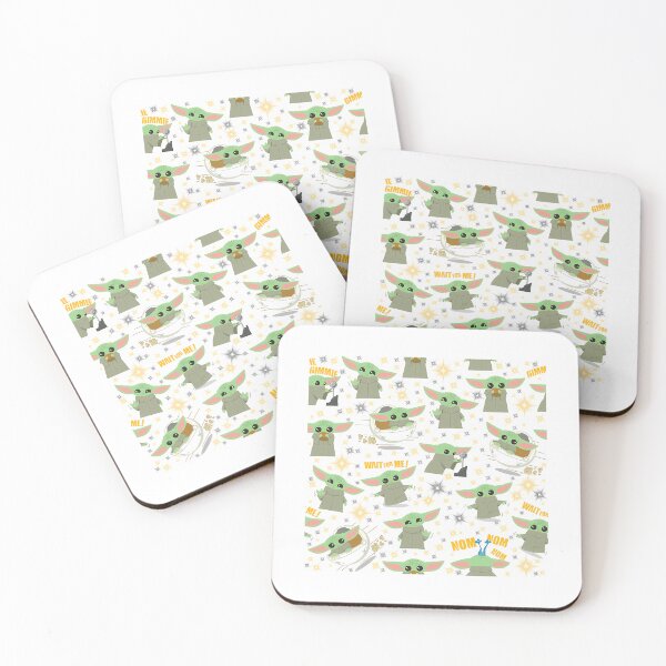 Item preview, Copy Of Grogu Baby Yoda Seamless Pattern Galactic Stars Mandalorian Star Wars Fan Art White Background designed and sold by rickeywatt.