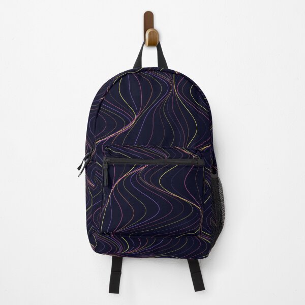 Item preview, Futuristic Purple and Yellow Wavy Laser Pattern designed and sold by GraphyLab.