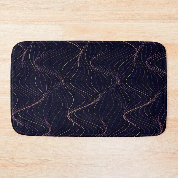 Item preview, Futuristic Purple and Yellow Wavy Laser Pattern designed and sold by GraphyLab.