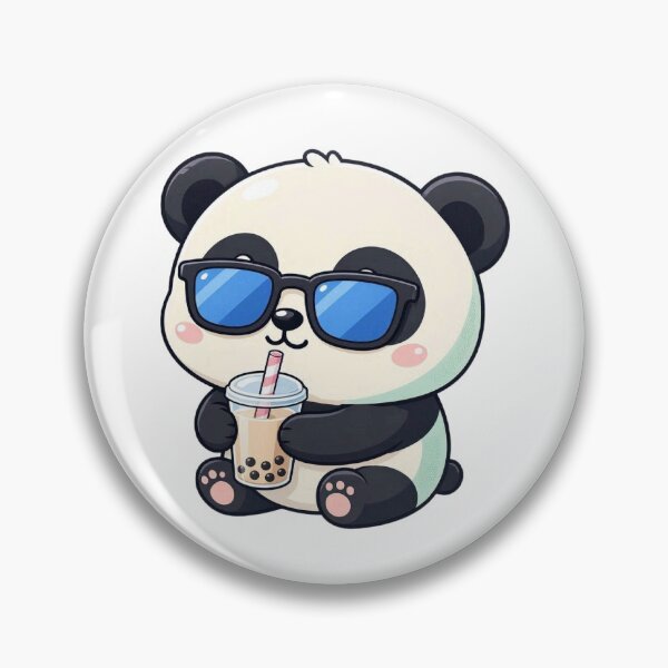 Item preview, Cute Panda Bear Drinking Boba Milk Tea designed and sold by BobaCatDesign.