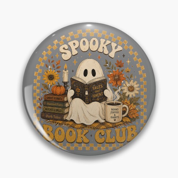 Item preview, Spooky Book Club Ghost Reading Cozy Fall Halloween Bookish Design designed and sold by Yellowriversss.