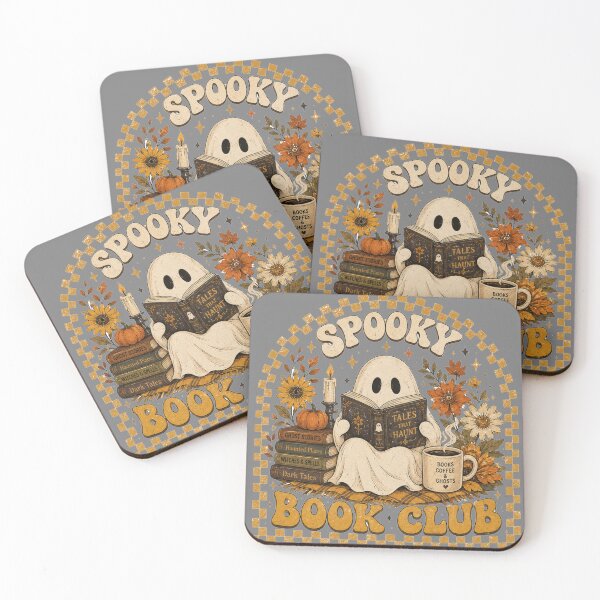 Item preview, Spooky Book Club Ghost Reading Cozy Fall Halloween Bookish Design designed and sold by Yellowriversss.
