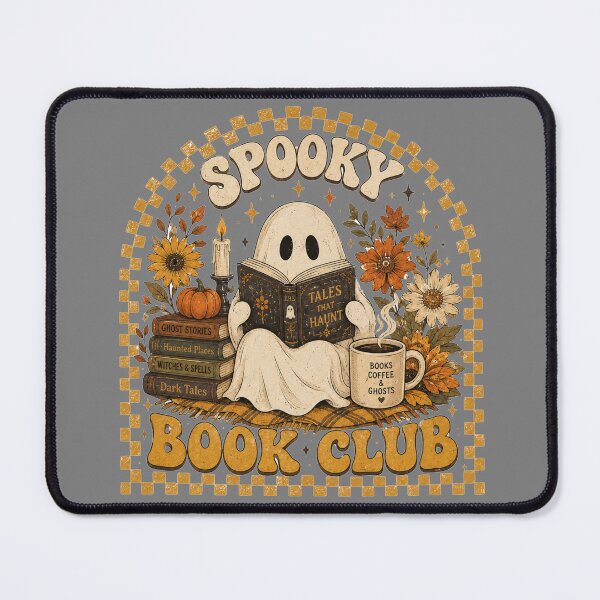 Item preview, Spooky Book Club Ghost Reading Cozy Fall Halloween Bookish Design designed and sold by Yellowriversss.