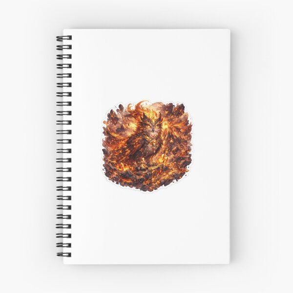 Item preview, Volcanic Owl Guardian of Fire designed and sold by AuudiVasustudio.