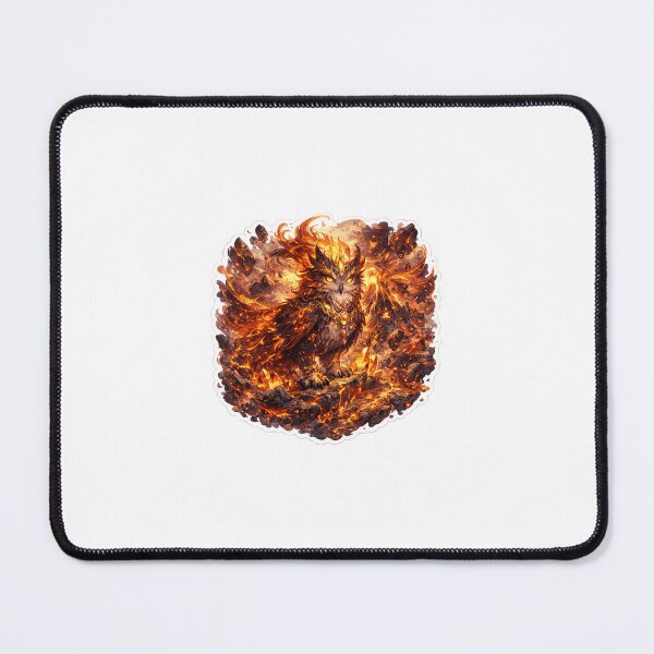 Item preview, Volcanic Owl Guardian of Fire designed and sold by AuudiVasustudio.