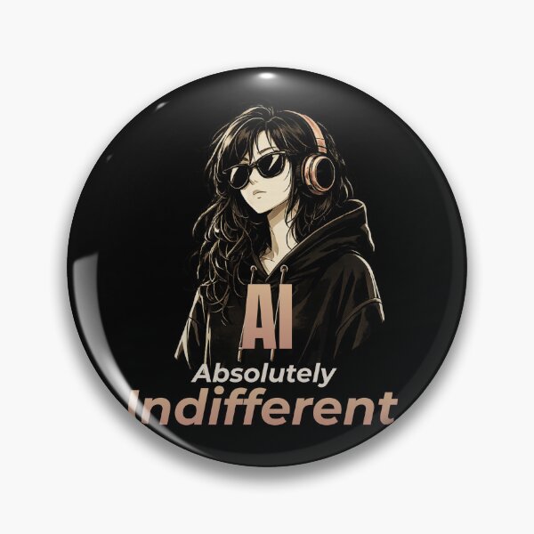 Item preview, AI Absolutely Indifferent – Funny AI Girl Hoodie Design designed and sold by Made You Smirk.