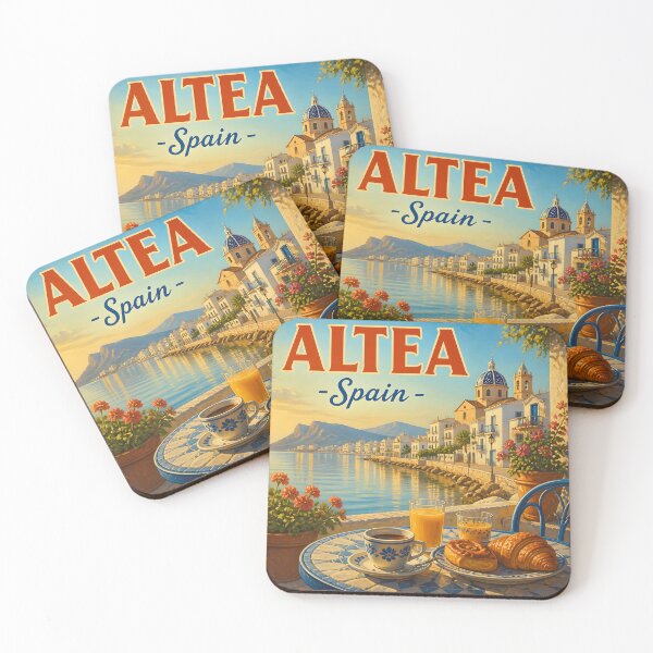 Item preview, Altea, Spain: Vintage-Style Painterly Travel Poster designed and sold by LSVart.