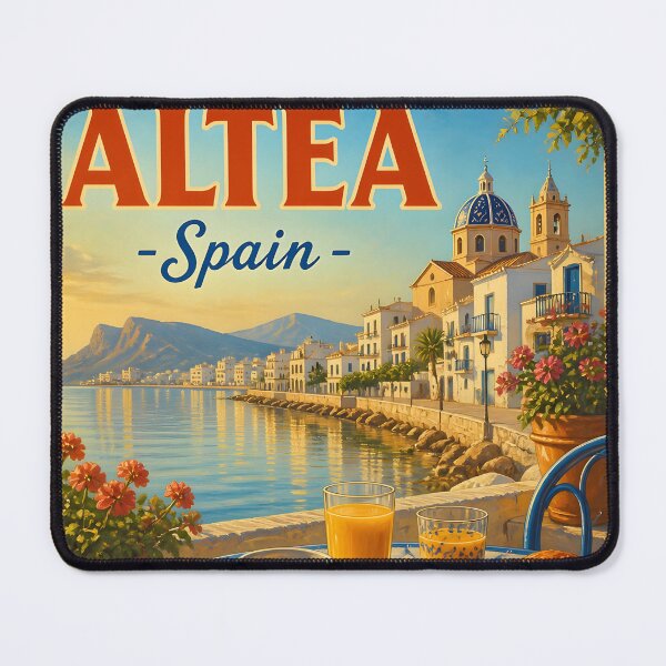 Item preview, Altea, Spain: Vintage-Style Painterly Travel Poster designed and sold by LSVart.