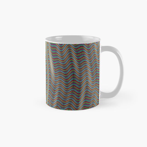 Item preview, Futuristic Wavy Contour Magenta and Teal Pattern designed and sold by GraphyLab.