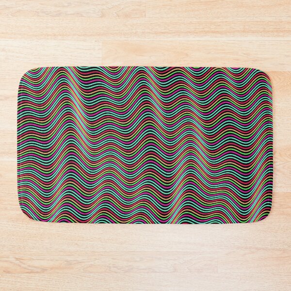 Item preview, Futuristic Wavy Contour Magenta and Teal Pattern designed and sold by GraphyLab.