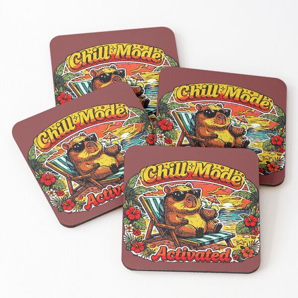 Item preview, Chill Mode Activated | Capybara Tropical Beach Vacation designed and sold by AstronautMerch.