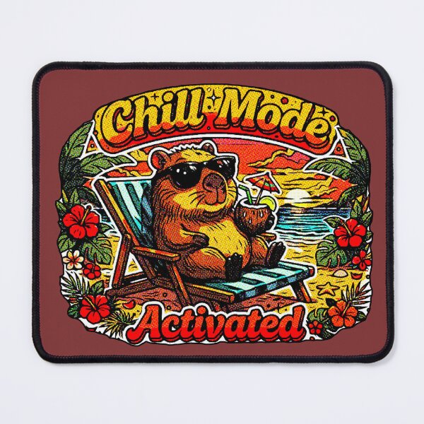 Item preview, Chill Mode Activated | Capybara Tropical Beach Vacation designed and sold by AstronautMerch.
