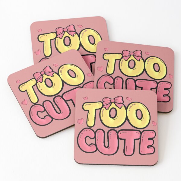 Item preview, Too Cute | Kawaii Pink Coquette Bubble Letters Design designed and sold by AstronautMerch.