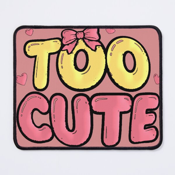 Item preview, Too Cute | Kawaii Pink Coquette Bubble Letters Design designed and sold by AstronautMerch.