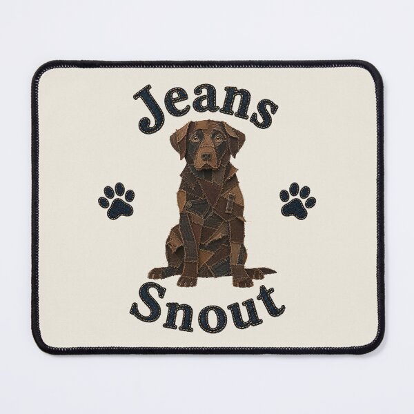 Item preview, Brown Labrador Retriever Denim Patch Art designed and sold by JeanSnout.