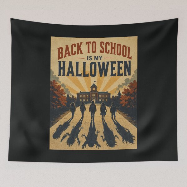 Item preview, Back To School Is My Halloween | Funny Teacher & Student Retro Halloween Design designed and sold by ValentinaHramov.
