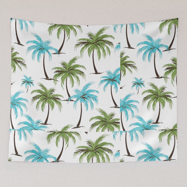 Item preview, Blue & Green Tropical Palm Tree Pattern | Hawaiian Beach Design designed and sold by Awarrie.