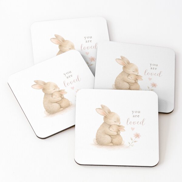 Item preview, Cute Bunnies with You are Loved quote designed and sold by Birdsong Blessings.