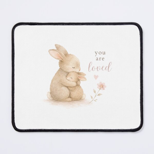Item preview, Cute Bunnies with You are Loved quote designed and sold by Birdsong Blessings.