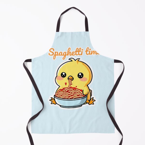 Item preview, Cute Kawaii Chick Eating Spaghetti - "Spaghetti Time! designed and sold by jo-e-basta.