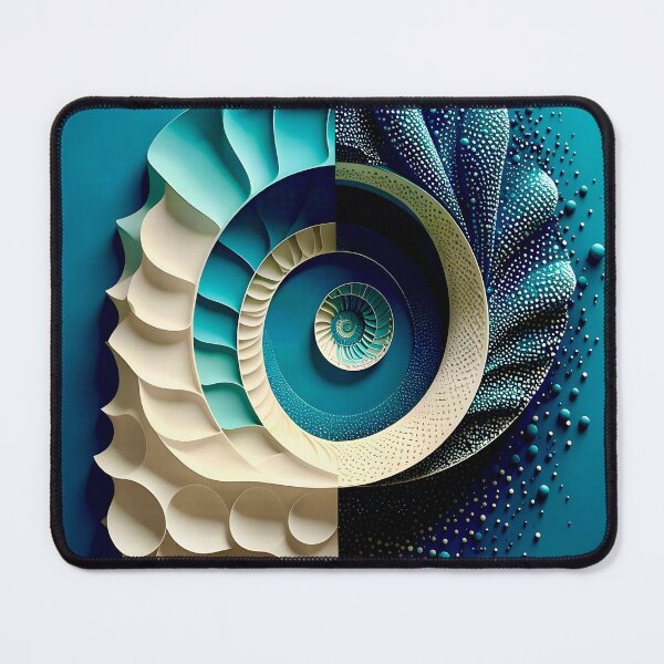 Item preview, Abstract Swirling Formations of Blue and White designed and sold by Vicky Brago-Mitchell®.
