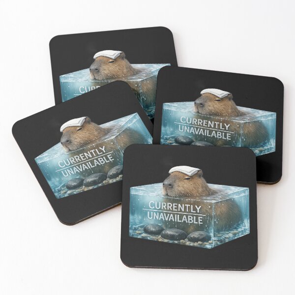 Item preview, Capybara Currently Unavailable – Surreal Spa Humor designed and sold by Concrete Coffee Studio.