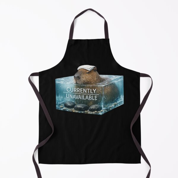 Item preview, Capybara Currently Unavailable – Surreal Spa Humor designed and sold by Concrete Coffee Studio.