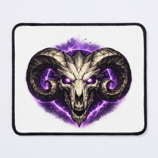 Item preview, Mystic Ram Skull Dark Occult Fantasy Design designed and sold by CreativeMindsetLab.