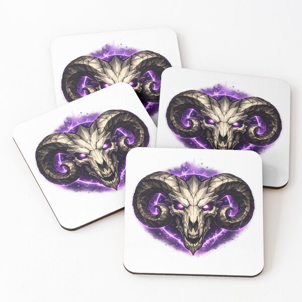 Item preview, Mystic Ram Skull Dark Occult Fantasy Design designed and sold by CreativeMindsetLab.