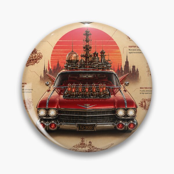 Item preview, Atomic Cruiser Series 88 Blueprint | Retro Futuristic Cadillac | Atompunk Engineering Poster | Vintage Sci-Fi Car Wall Art designed and sold by A-T-H.