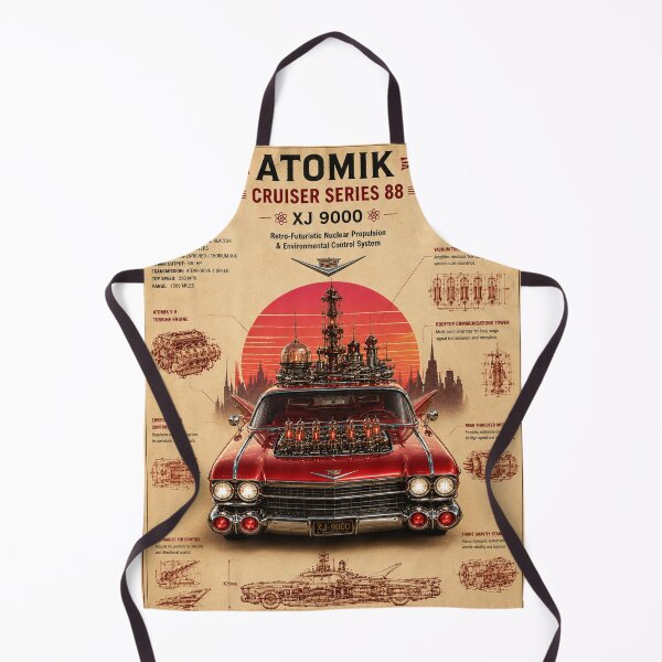 Item preview, Atomic Cruiser Series 88 Blueprint | Retro Futuristic Cadillac | Atompunk Engineering Poster | Vintage Sci-Fi Car Wall Art designed and sold by A-T-H.