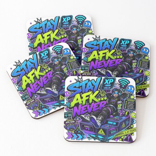 Item preview, STAY AFK... NEVER | Cyber Gamer Sticker | Neon Gaming Graffiti Streetwear Design designed and sold by Stylestickers55.
